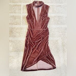 Elegant Velvet Dress in Purple/Burgandy